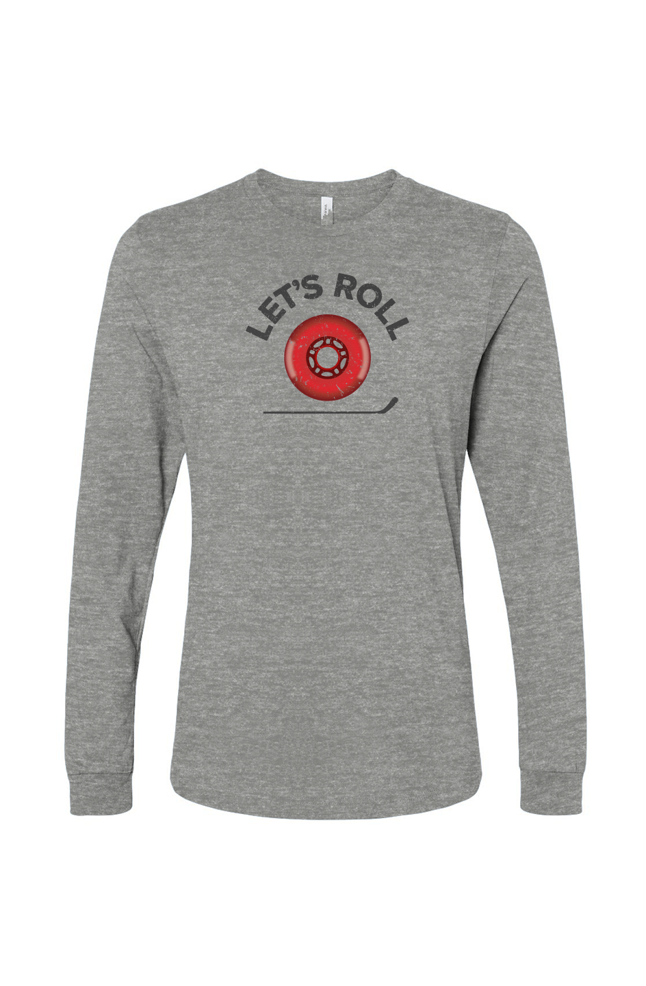 The Benchwarmer Roller Wheel Long Sleeve Grey | Barn Garb Hockey Threads