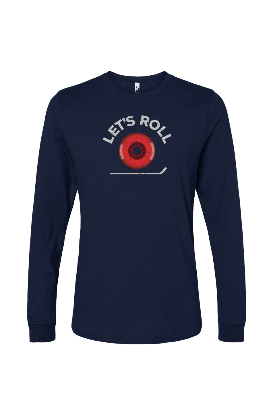 The Benchwarmer Roller Wheel Long Sleeve Navy Blue | Barn Garb Hockey Threads