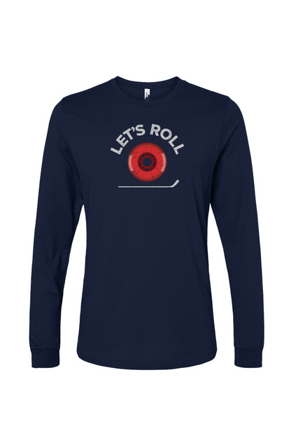 The Benchwarmer Roller Wheel Long Sleeve Navy Blue | Barn Garb Hockey Threads