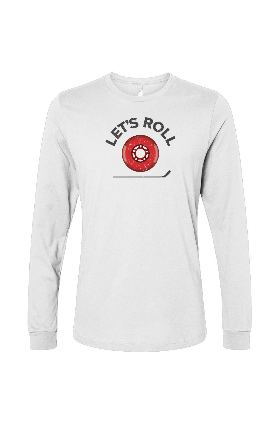 The Benchwarmer Roller Wheel Long Sleeve White | Barn Garb Hockey Threads