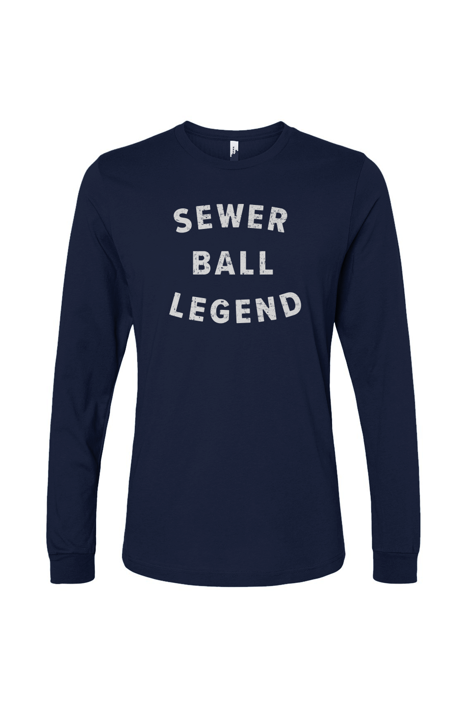 The Benchwarmer Sewer Ball Legend Long Sleeve Navy Blue | Barn Garb Hockey Threads