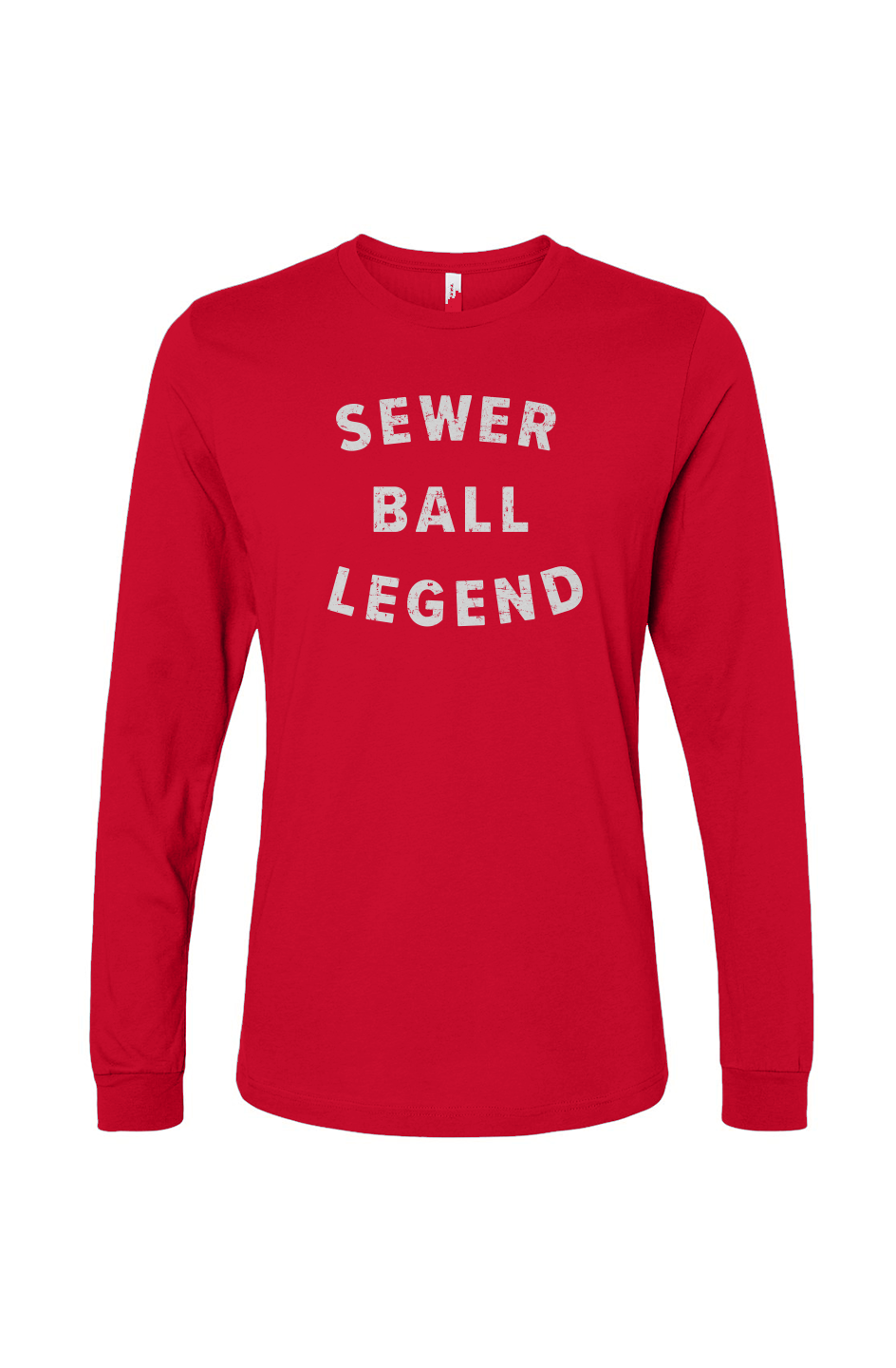The Benchwarmer Sewer Ball Legend Long Sleeve Red | Barn Garb Hockey Threads