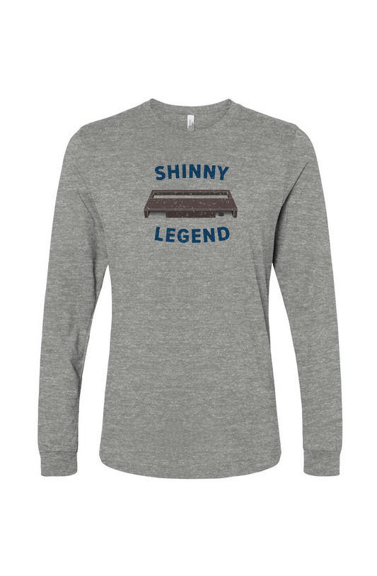 The Benchwarmer Shinny Legend Goal Long Sleeve Grey | Barn Garb Hockey Threads