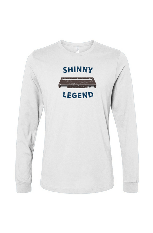 The Benchwarmer Shinny Legend Goal Long Sleeve White | Barn Garb Hockey Threads
