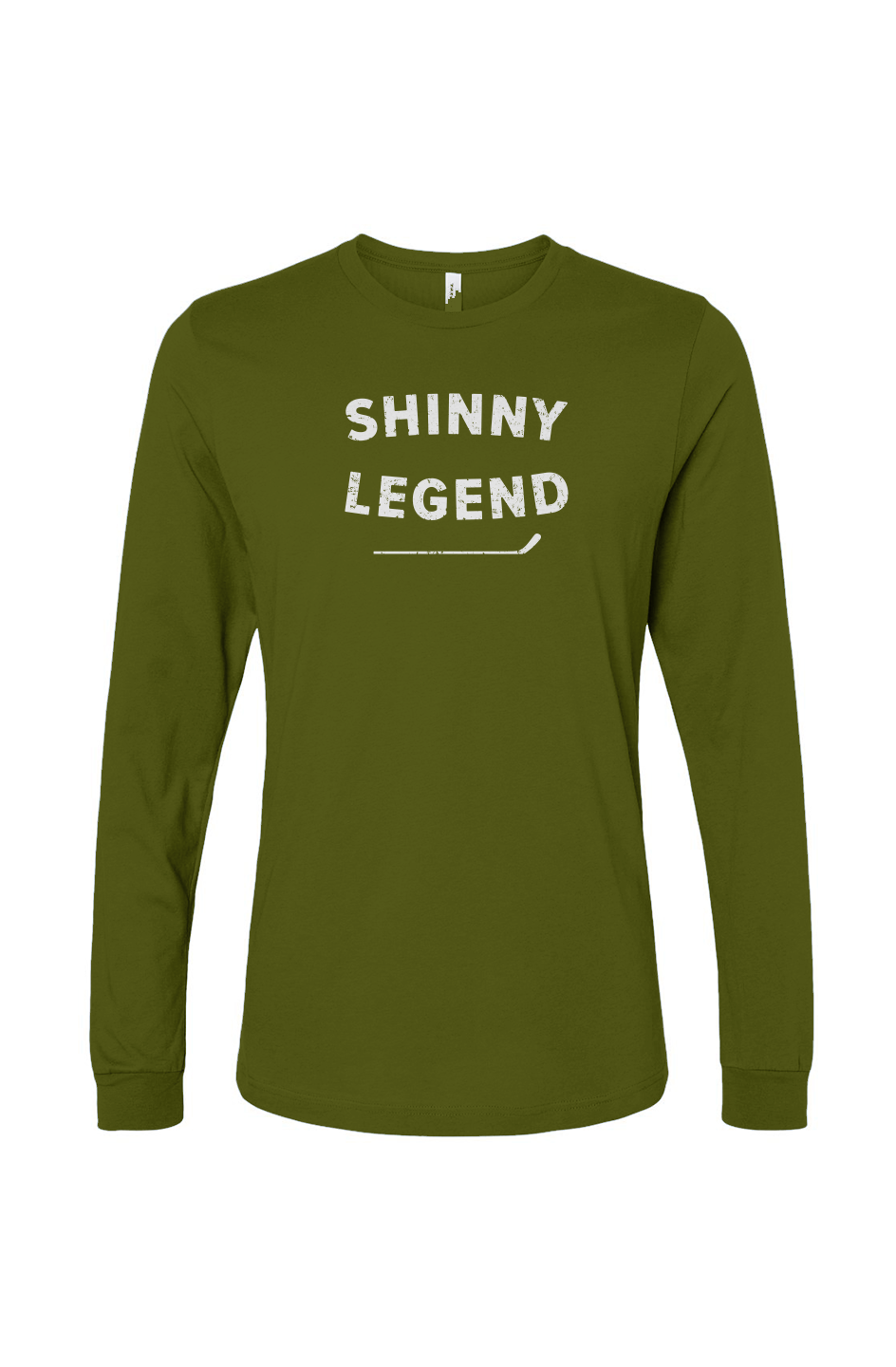 The Benchwarmer Shinny Legend Long Sleeve Military Green | Barn Garb Hockey Threads