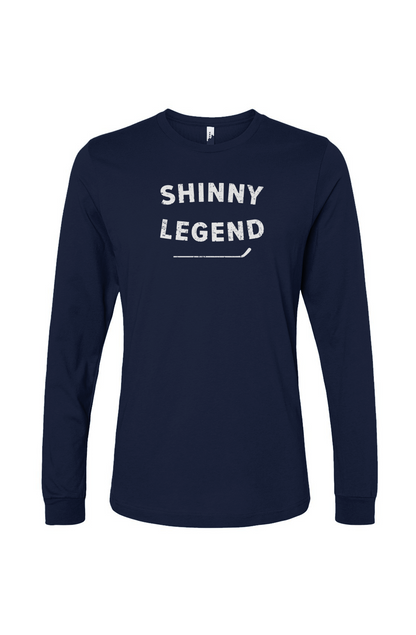 The Benchwarmer Shinny Legend Long Sleeve Navy Blue | Barn Garb Hockey Threads