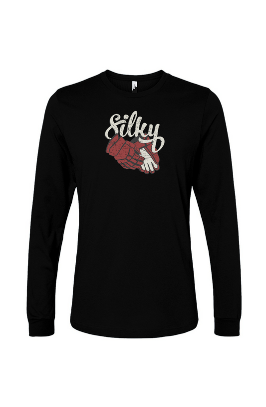 The Benchwarmer Silky Long Sleeve Black | Barn Garb Hockey Threads