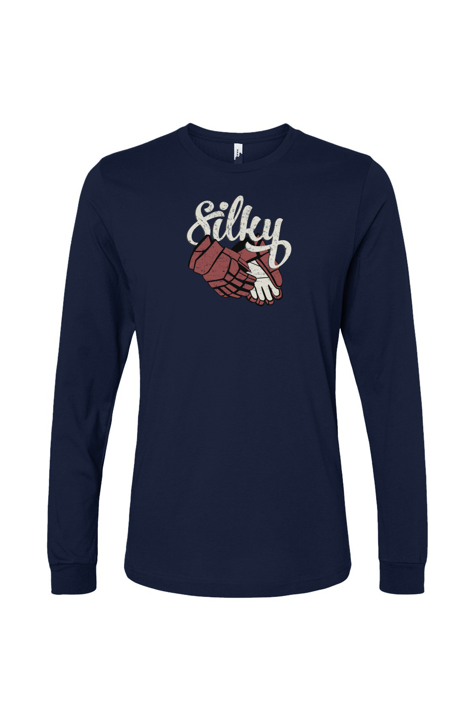 The Benchwarmer Silky Long Sleeve Navy Blue | Barn Garb Hockey Threads