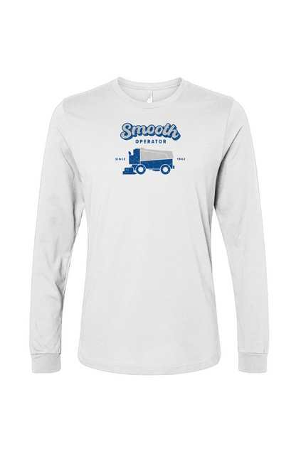 The Benchwarmer Smooth Operator Long Sleeve White | Barn Garb Hockey Threads