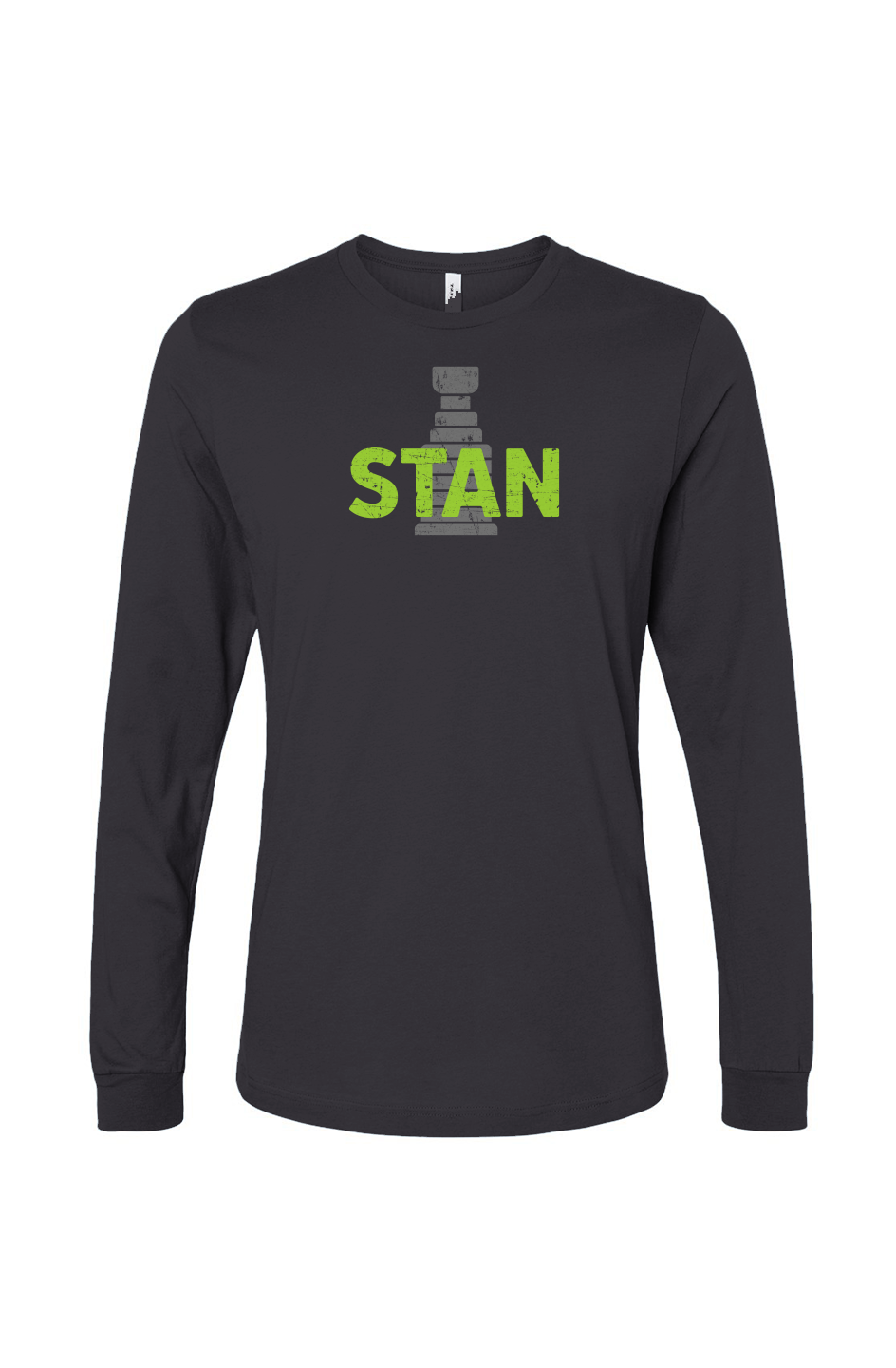 The Benchwarmer Stan Long Sleeve Charcoal | Barn Garb Hockey Threads