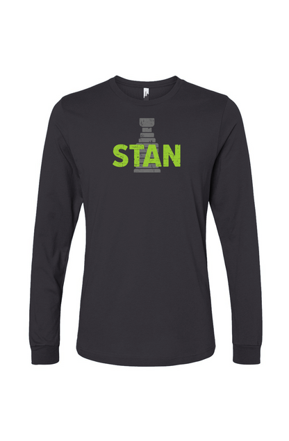 The Benchwarmer Stan Long Sleeve Charcoal | Barn Garb Hockey Threads