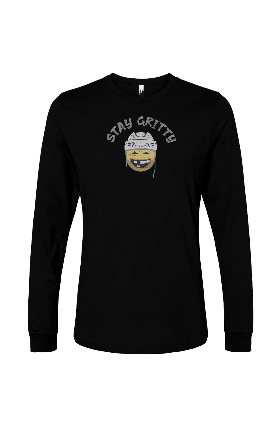 The Benchwarmer Stay Gritty Long Sleeve Black | Barn Garb Hockey Threads