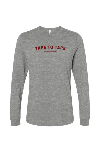 The Benchwarmer Tape to Tape Long Sleeve Grey | Barn Garb Hockey Threads