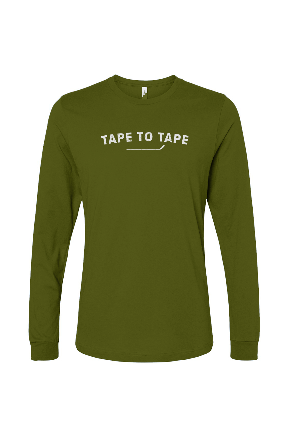 The Benchwarmer Tape to Tape Long Sleeve Military Green | Barn Garb Hockey Threads