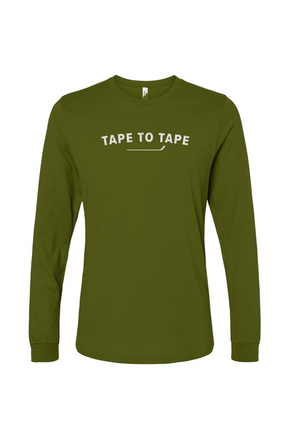 The Benchwarmer Tape to Tape Long Sleeve Military Green | Barn Garb Hockey Threads