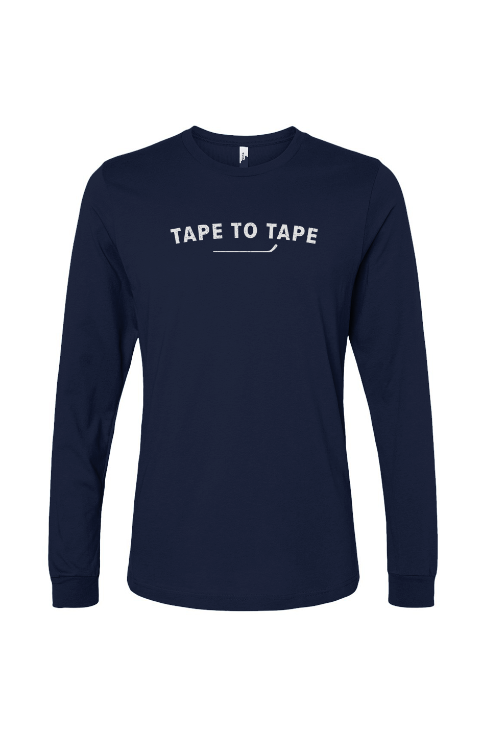 The Benchwarmer Tape to Tape Long Sleeve Navy Blue | Barn Garb Hockey Threads