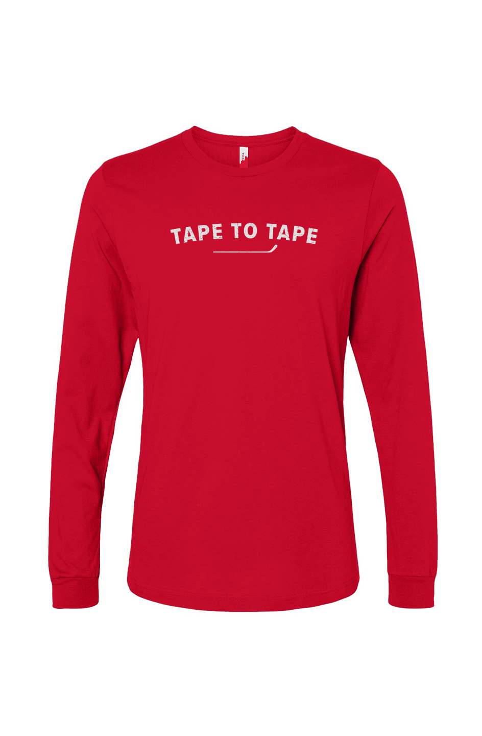 The Benchwarmer Tape to Tape Long Sleeve Red | Barn Garb Hockey Threads