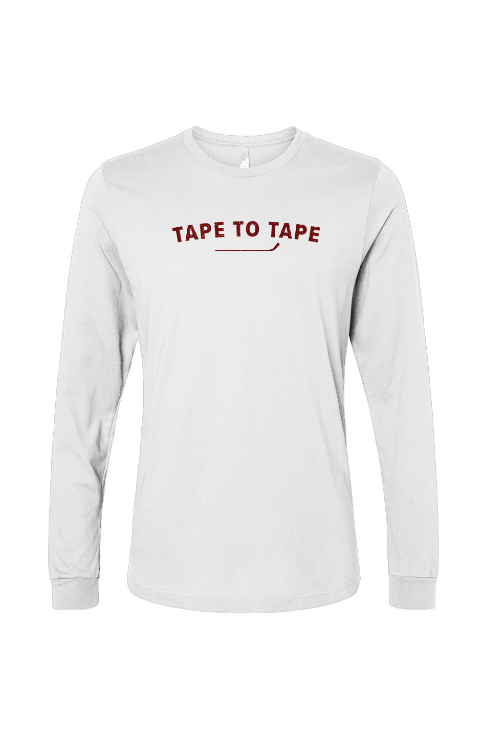 The Benchwarmer Tape to Tape Long Sleeve White | Barn Garb Hockey Threads