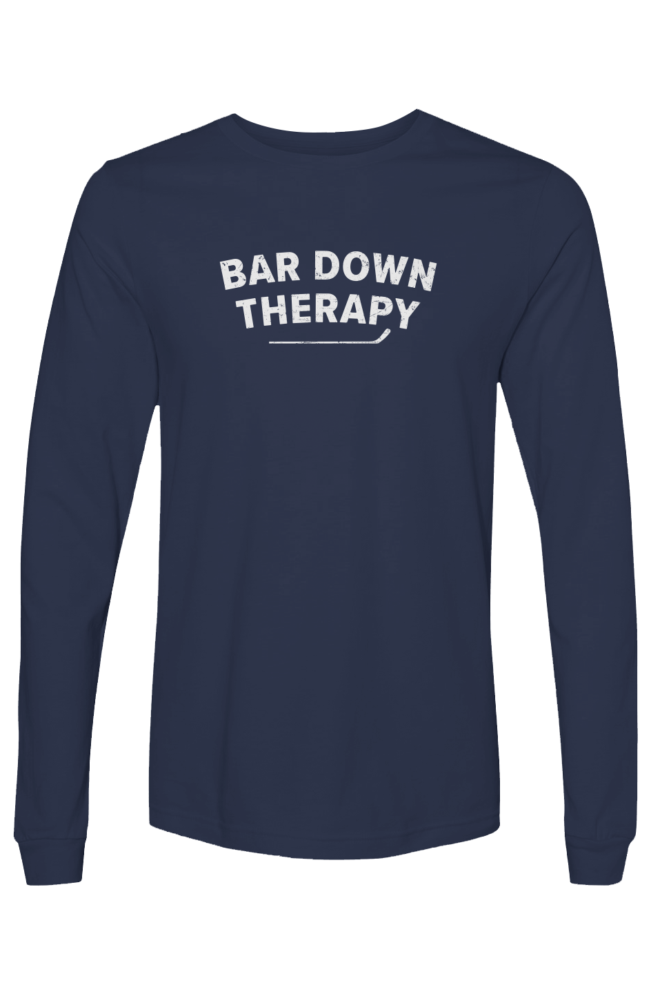 The Benchwarmer Therapy Long Sleeve Navy Blue | Barn Garb Hockey Threads