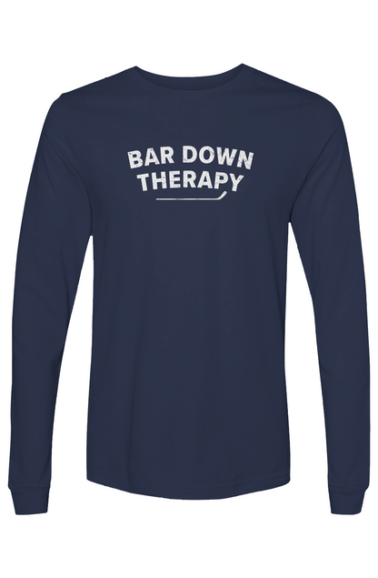 The Benchwarmer Therapy Long Sleeve Navy Blue | Barn Garb Hockey Threads