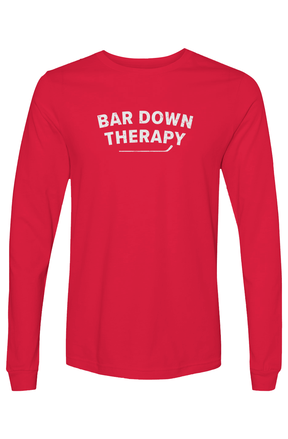 The Benchwarmer Therapy Long Sleeve Red | Barn Garb Hockey Threads