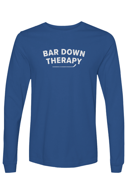 The Benchwarmer Therapy Long Sleeve Royal Blue | Barn Garb Hockey Threads