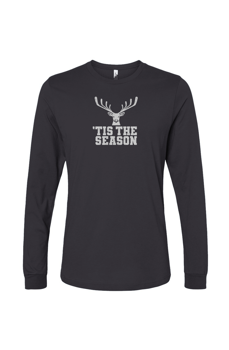 The Benchwarmer 'Tis the Season Long Sleeve Charcoal | Barn Garb Hockey Threads