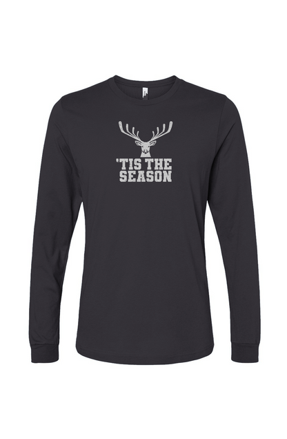 The Benchwarmer 'Tis the Season Long Sleeve Charcoal | Barn Garb Hockey Threads
