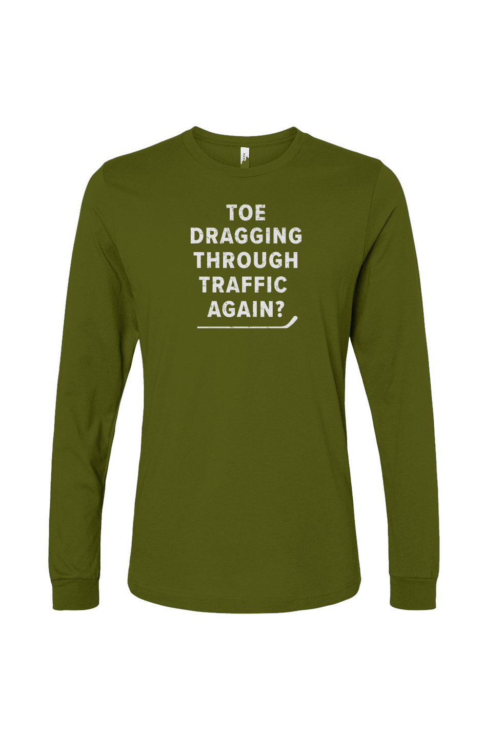 The Benchwarmer Traffic Long Sleeve Military Green | Barn Garb Hockey Threads