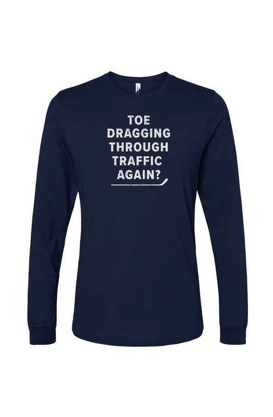 The Benchwarmer Traffic Long Sleeve Navy Blue | Barn Garb Hockey Threads