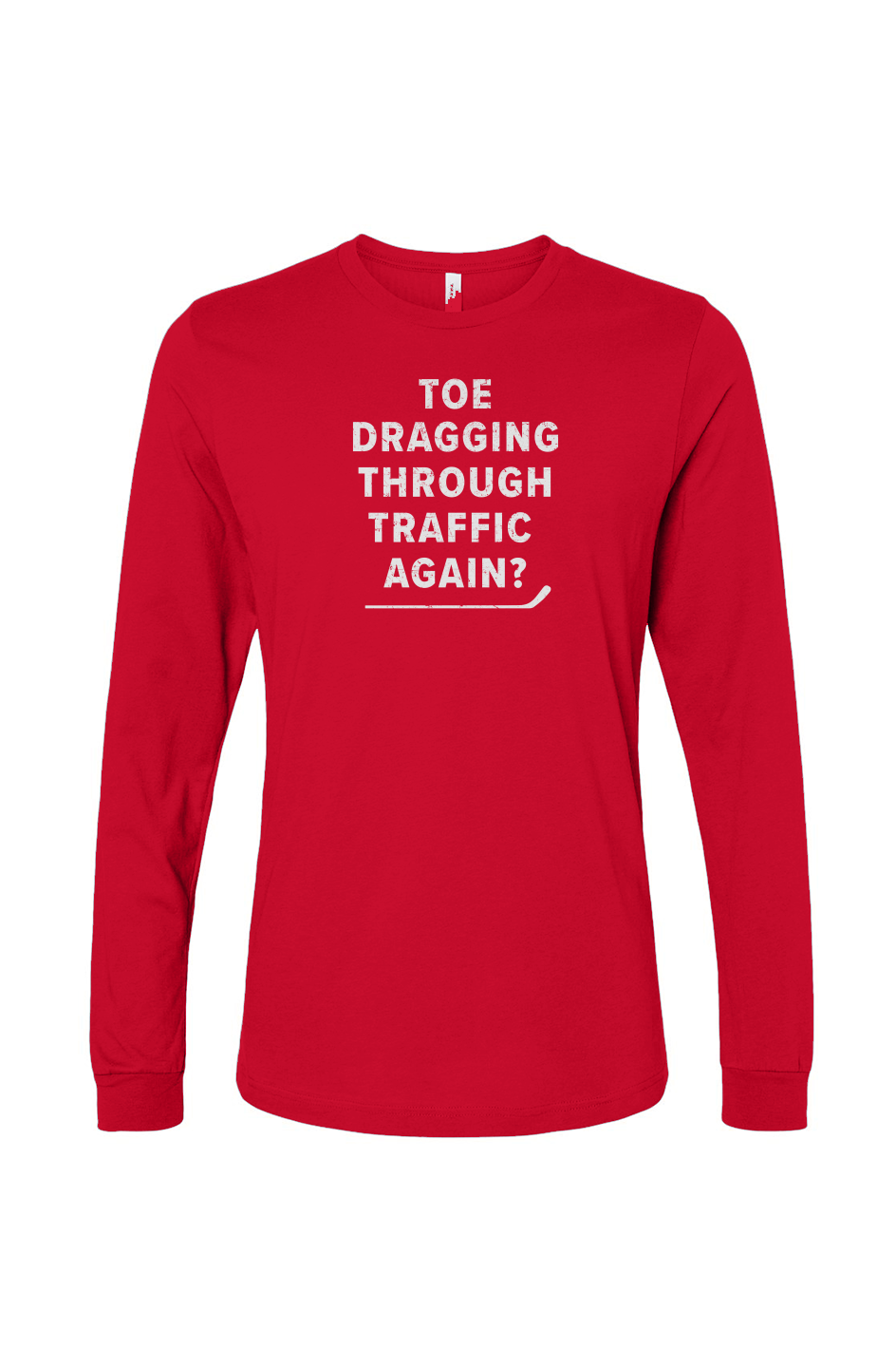 The Benchwarmer Traffic Long Sleeve Red | Barn Garb Hockey Threads