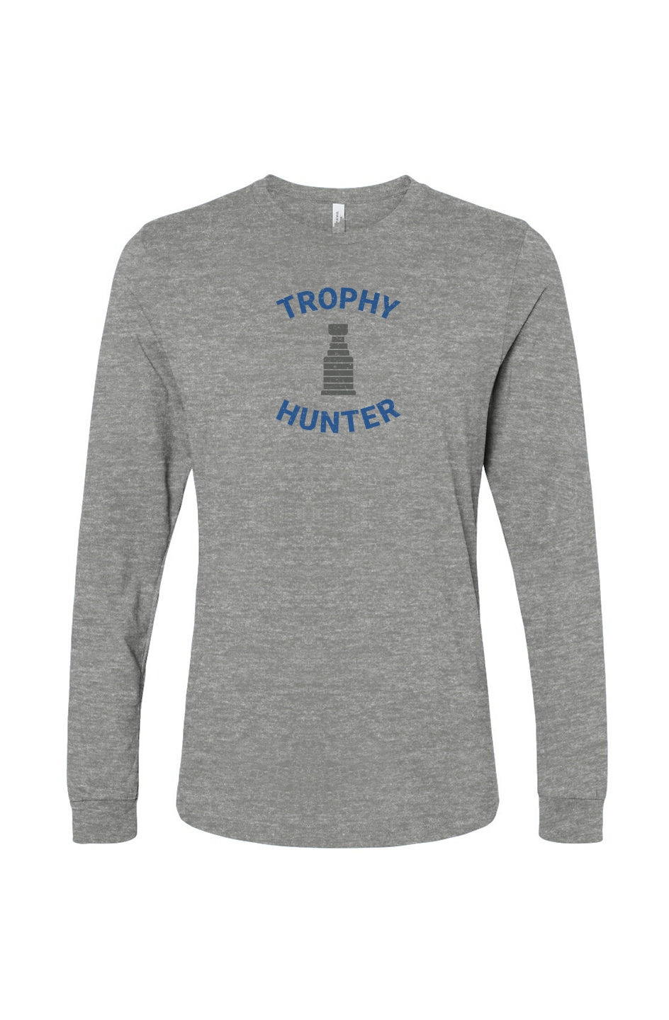 The Benchwarmer Trophy Hunter Long Sleeve Grey | Barn Garb Hockey Threads