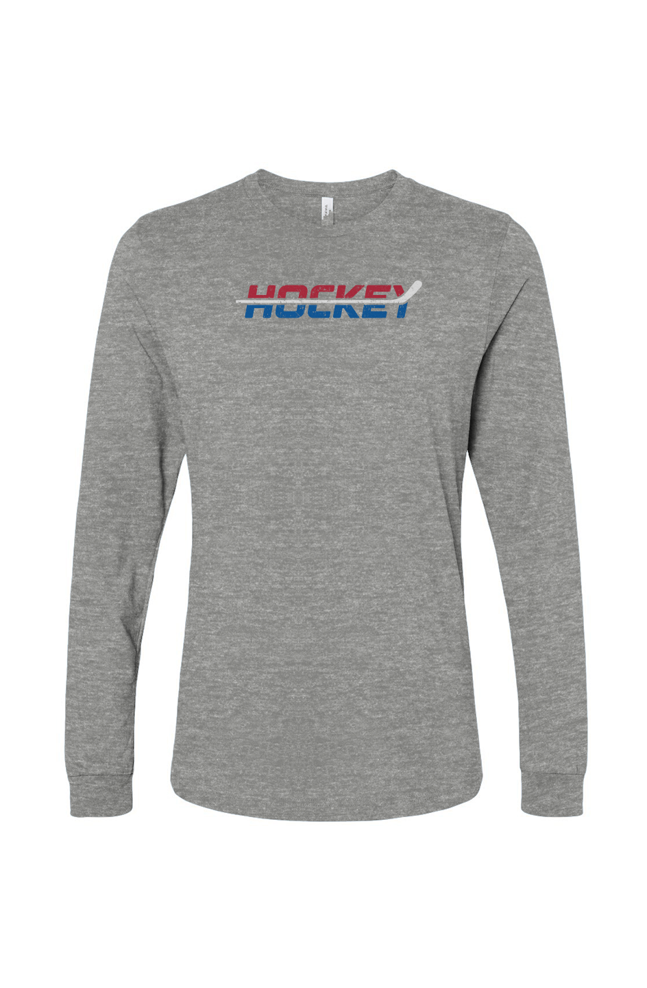 The Benchwarmer USA Patriotic Hockey Long Sleeve Grey | Barn Garb Hockey Threads