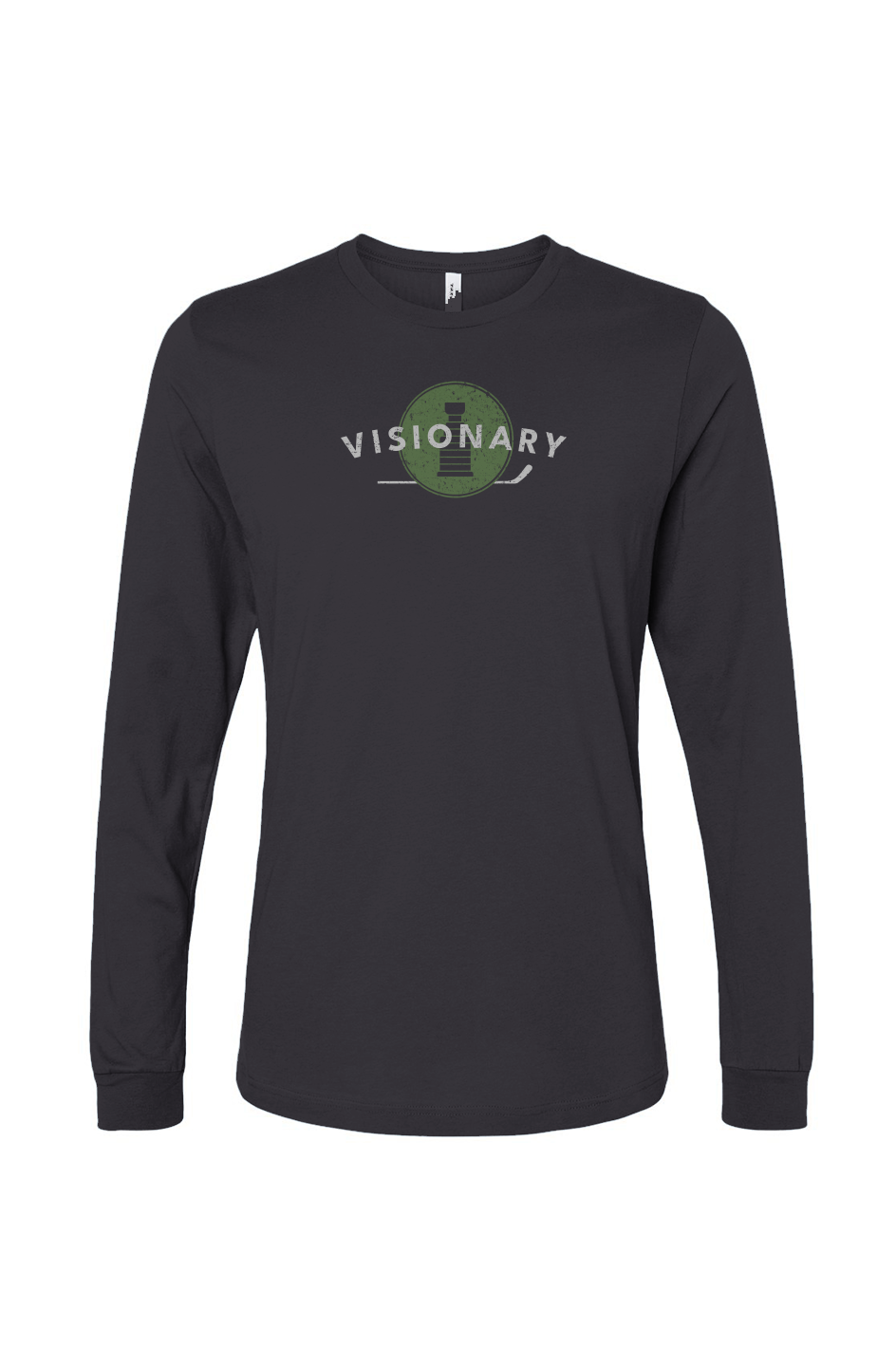 The Benchwarmer Visionary Long Sleeve Charcoal | Barn Garb Hockey Threads