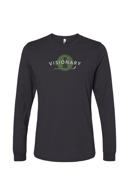 The Benchwarmer Visionary Long Sleeve Charcoal | Barn Garb Hockey Threads