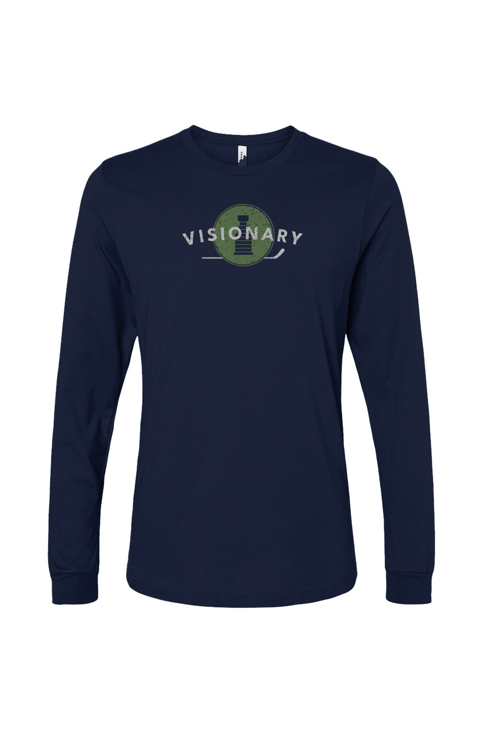 The Benchwarmer Visionary Long Sleeve Navy | Barn Garb Hockey Threads