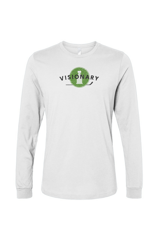 The Benchwarmer Visionary Long Sleeve White | Barn Garb Hockey Threads