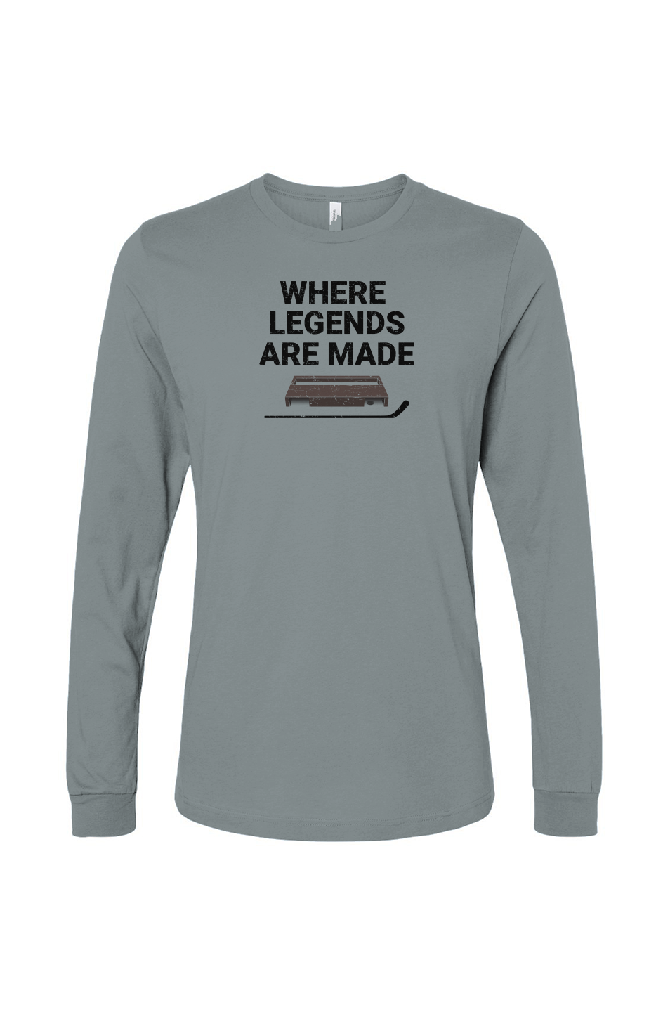 The Benchwarmer Where Legends Are Made Long Sleeve Blue | Barn Garb Hockey Threads