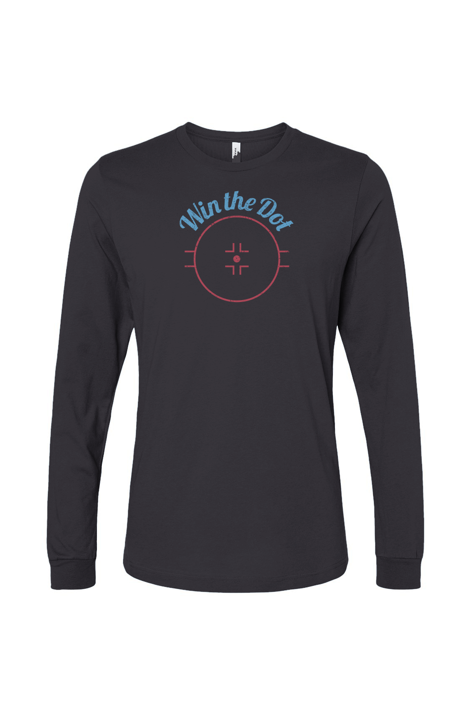 The Benchwarmer Win the Dot Long Sleeve Dark Grey | Barn Garb Hockey Threads