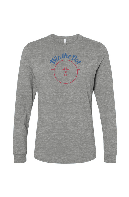 The Benchwarmer Win the Dot Long Sleeve Grey | Barn Garb Hockey Threads