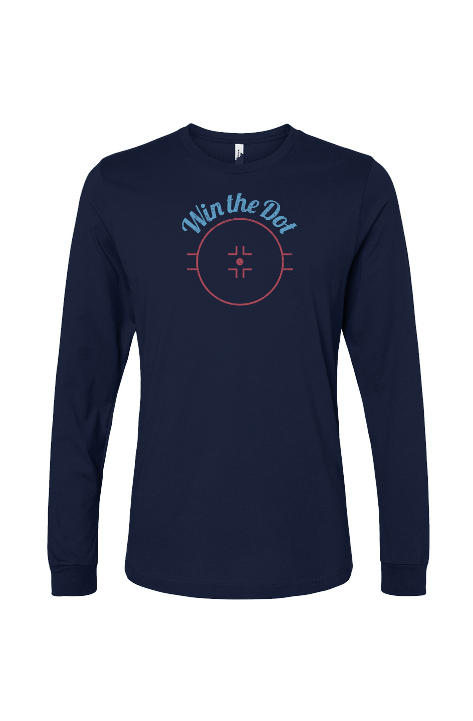 The Benchwarmer Win the Dot Long Sleeve Navy Blue | Barn Garb Hockey Threads