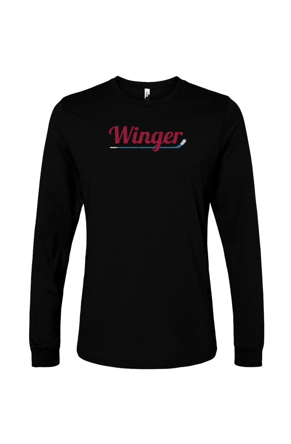 The Benchwarmer Winger Long Sleeve Black | Barn Garb Hockey Threads