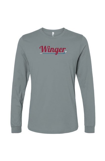 The Benchwarmer Winger Long Sleeve Slate Blue | Barn Garb Hockey Threads