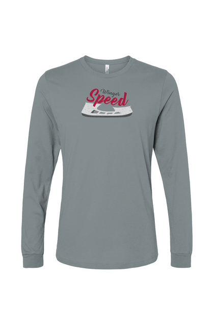 The Benchwarmer Winger Speed Blade Long Sleeve Blue Storm | Barn Garb Hockey Threads
