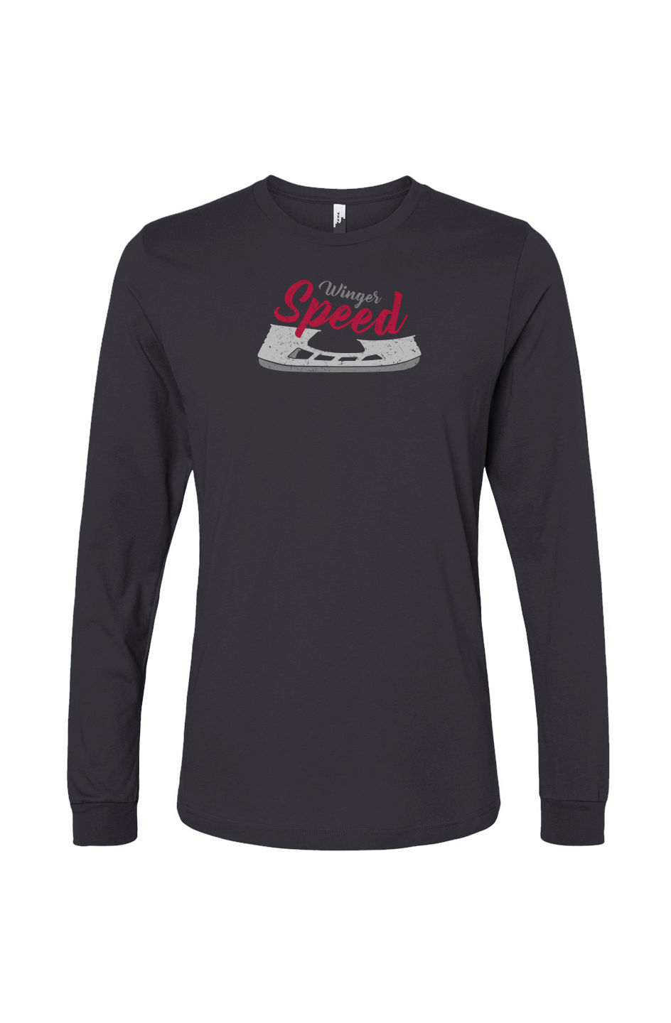 The Benchwarmer Winger Speed Blade Long Sleeve Dark Grey | Barn Garb Hockey Threads