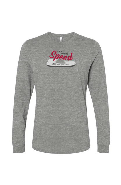 The Benchwarmer Winger Speed Blade Long Sleeve Grey | Barn Garb Hockey Threads