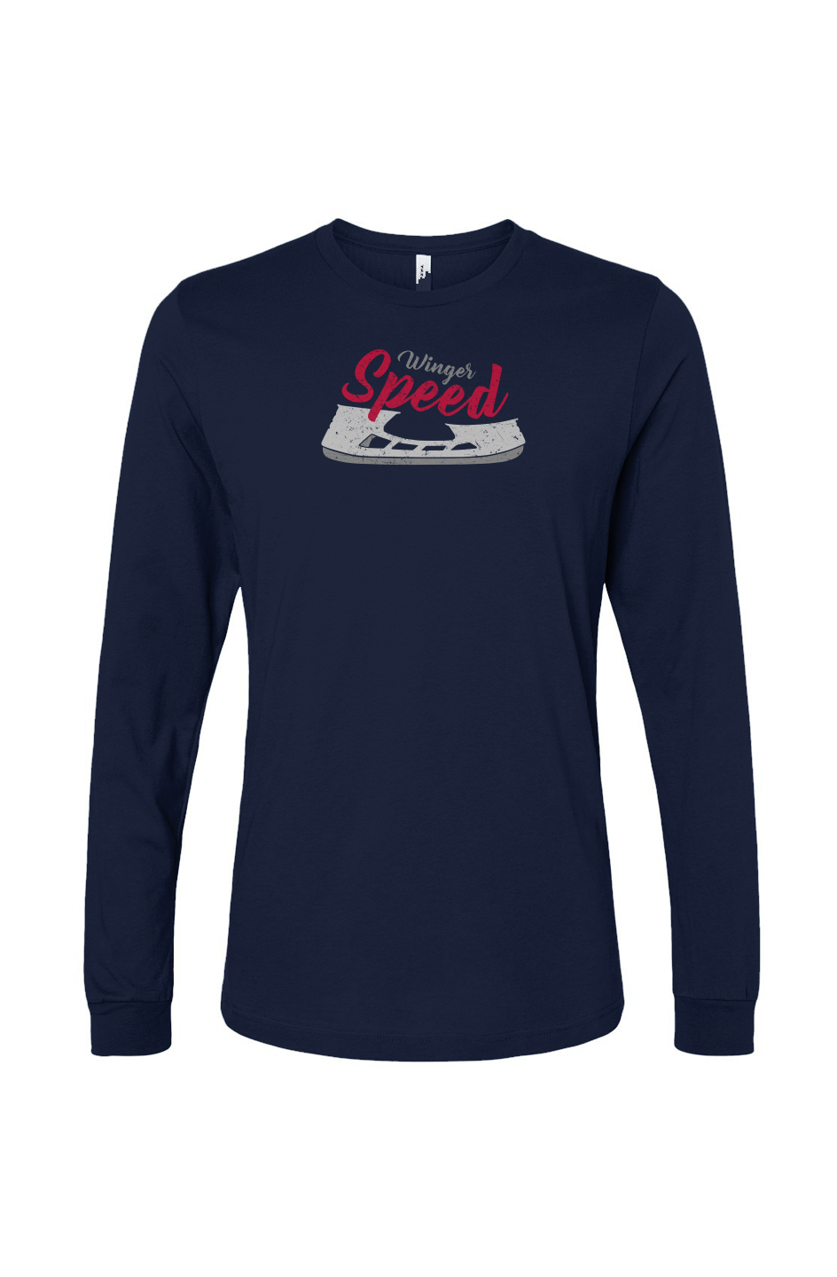 The Benchwarmer Winger Speed Blade Long Sleeve Navy | Barn Garb Hockey Threads