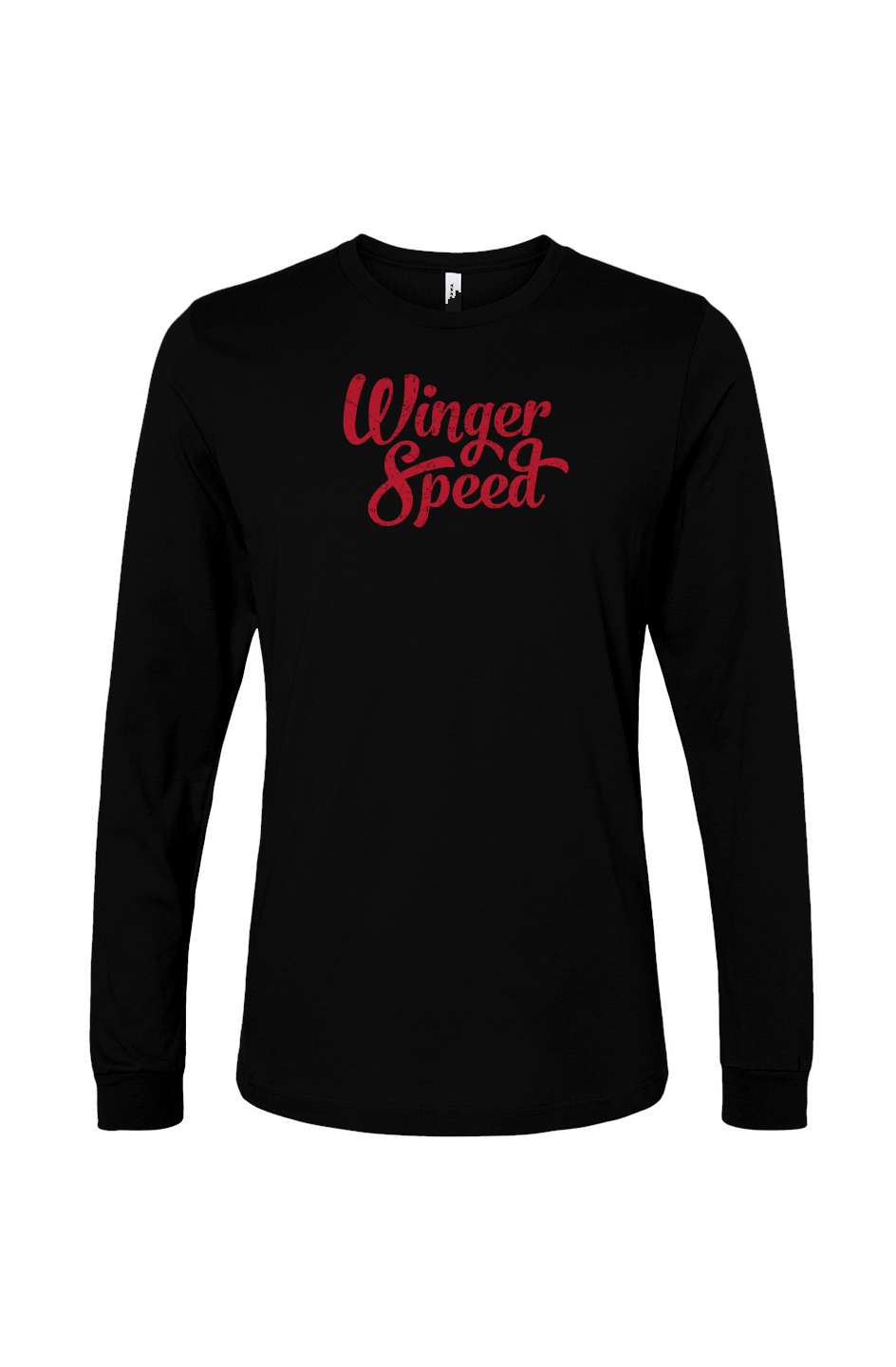 The Benchwarmer Winger Speed Long Sleeve Black | Barn Garb Hockey Threads