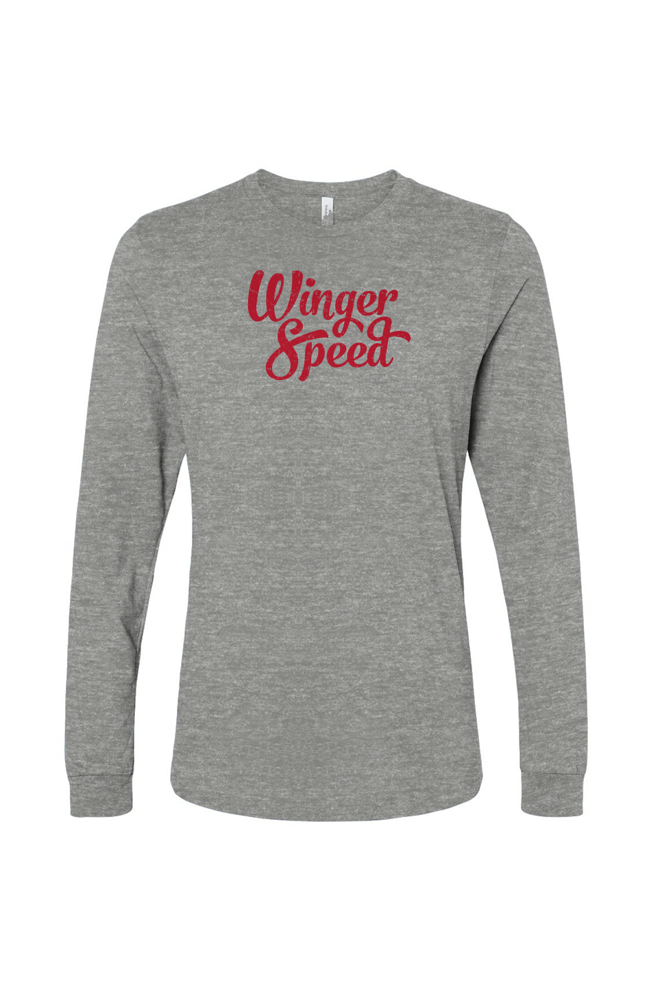 The Benchwarmer Winger Speed Long Sleeve Grey | Barn Garb Hockey Threads
