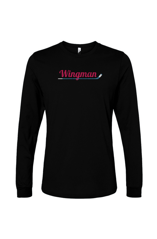 The Benchwarmer Wingman Long Sleeve Black | Barn Garb Hockey Threads
